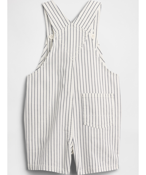 GAP（ギャップ）の「シアサッカー ストライプ ショートオール (ベビー)（サロペット/オーバーオール・キッズ・ブルー・60cm/90cm/80ｃｍ/70cm）」の2枚目の写真