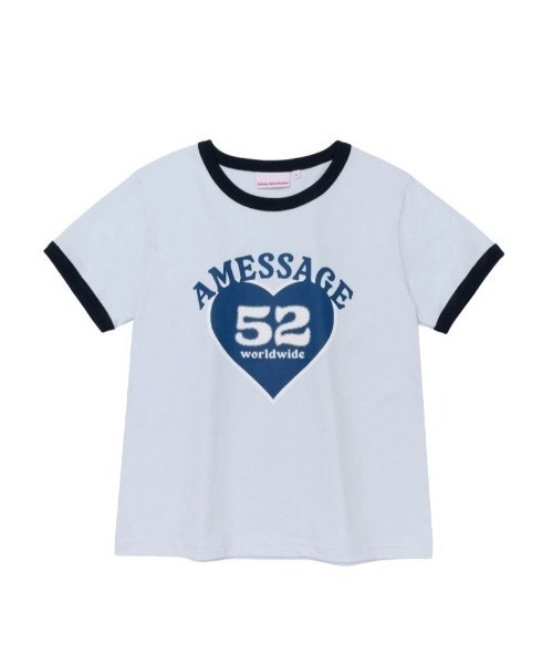 AMESWORLDWIDE(アメスワールドワイド)の「A'GEM/9 × .kom 『AMESWORLDWIDE/アメスワールドワイド』52 HEART RINGER CROP TEE/52ハートリンガークロップ Tシャツ(Tシャツ/カットソー・レディース・ピンク/グレー/ブルー・FREE)」の21枚目の写真