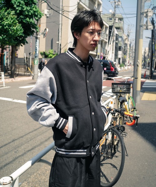 PRO CLUB （プロクラブ）の「【PROCLUB/プロクラブ】【裏起毛素材で保湿性抜群◎】VARSITY BASEBALL FLEECE JACKET ヘビーウェイトスウェットベースボールフリースジャケット PCB124（スタジャン・メンズ・ブラック/スミクロ/ネイビー・LARGE/MEDIUM/X-LARGE）」の13枚目の写真