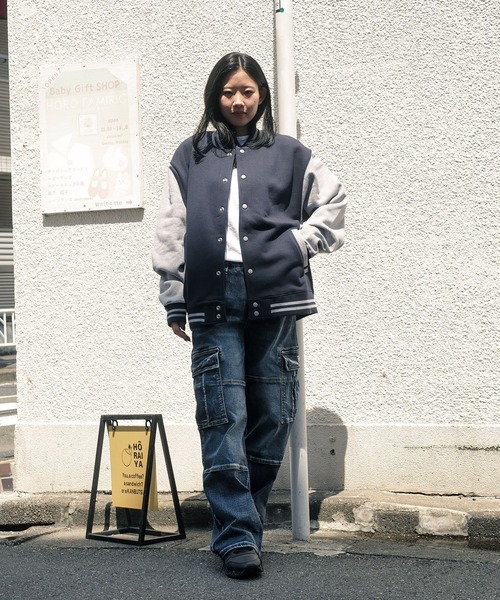 PRO CLUB （プロクラブ）の「【PROCLUB/プロクラブ】【裏起毛素材で保湿性抜群◎】VARSITY BASEBALL FLEECE JACKET ヘビーウェイトスウェットベースボールフリースジャケット PCB124（スタジャン・メンズ・ブラック/スミクロ/ネイビー・LARGE/MEDIUM/X-LARGE）」の17枚目の写真