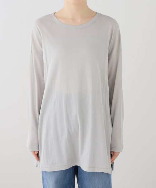 OUTDOOR PRODUCTS（アウトドアプロダクツ）の「miller Light Prib Crew L/S Tee（Tシャツ/カットソー・レディース・グレー/イエロー/アイボリー/ブラック・FREE）」の3枚目の写真