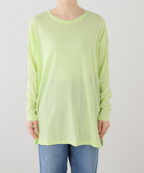 OUTDOOR PRODUCTS（アウトドアプロダクツ）の「miller Light Prib Crew L/S Tee（Tシャツ/カットソー・レディース・グレー/イエロー/アイボリー/ブラック・FREE）」の4枚目の写真