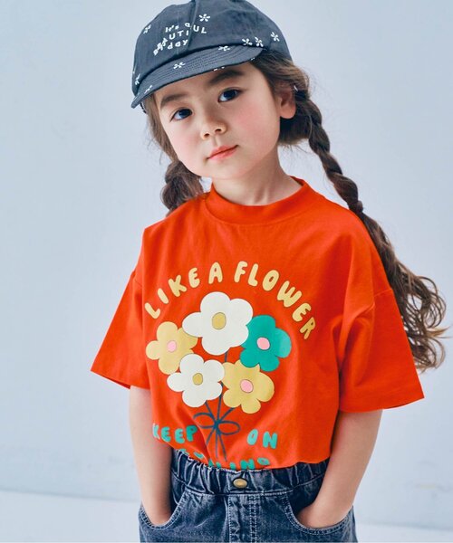 p.premier（ピードットプルミエ）の「バリエーショングラフィックTシャツ（Tシャツ/カットソー・キッズ・クリーム/オフホワイト/ターコイズブルー/ベージュ/マスタード/イエロー/ブラウン/グリーン/レッド/サーモンピンク・80/90/100/110/120/130/140）」の10枚目の写真