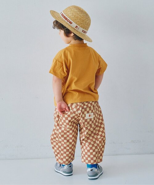 p.premier（ピードットプルミエ）の「バリエーショングラフィックTシャツ（Tシャツ/カットソー・キッズ・クリーム/オフホワイト/ターコイズブルー/ベージュ/マスタード/イエロー/ブラウン/グリーン/レッド/サーモンピンク・80/90/100/110/120/130/140）」の12枚目の写真