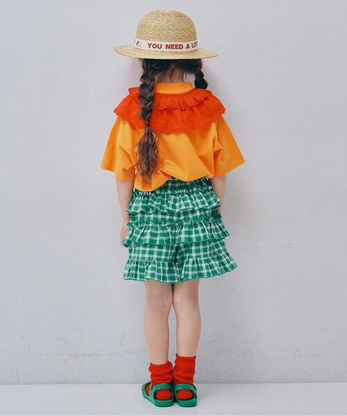 p.premier（ピードットプルミエ）の「バリエーショングラフィックTシャツ（Tシャツ/カットソー・キッズ・クリーム/オフホワイト/ターコイズブルー/ベージュ/マスタード/イエロー/ブラウン/グリーン/レッド/サーモンピンク・80/90/100/110/120/130/140）」の19枚目の写真