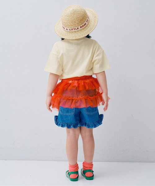 p.premier（ピードットプルミエ）の「バリエーショングラフィックTシャツ（Tシャツ/カットソー・キッズ・クリーム/オフホワイト/ターコイズブルー/ベージュ/マスタード/イエロー/ブラウン/グリーン/レッド/サーモンピンク・80/90/100/110/120/130/140）」の21枚目の写真