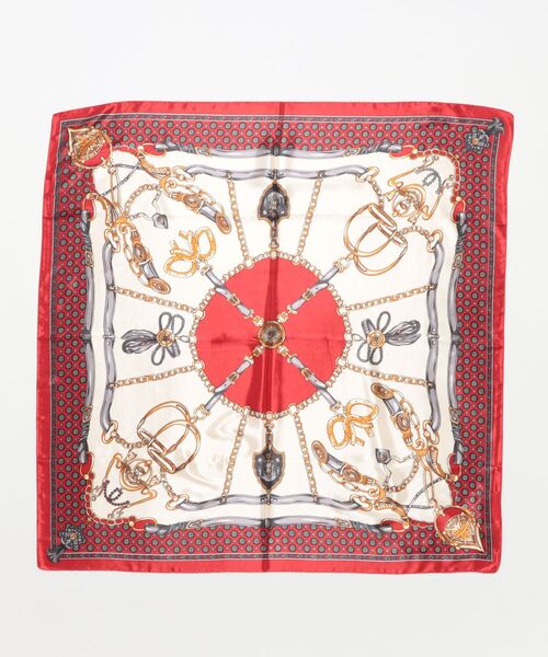 TONAL（トーナル）の「ビンテージライクサテンスカーフ（バンダナ/スカーフ・レディース・ネイビー/レッド・FREE）」の2枚目の写真