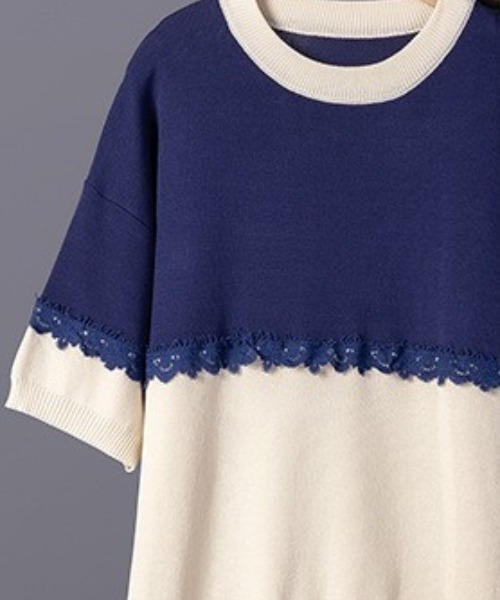 a lot of love(ア ロット オブ ラブ)の「パネルデザインTシャツ セットアップ(その他トップス・レディース・ネイビー/ベージュ/ブラック/グレー・FREE)」の17枚目の写真