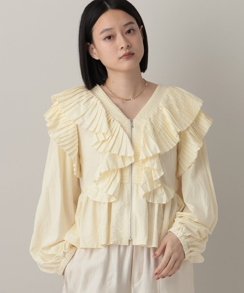 A part by（アパートバイ）の「ラッフルブルゾン（ブルゾン・レディース・アイボリー/ブラック・FREE）」の8枚目の写真