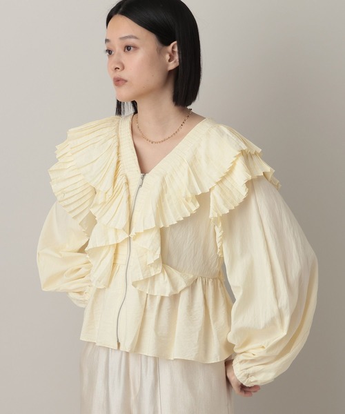 A part by（アパートバイ）の「ラッフルブルゾン（ブルゾン・レディース・アイボリー/ブラック・FREE）」の9枚目の写真