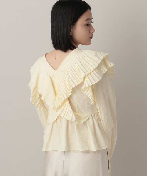 A part by（アパートバイ）の「ラッフルブルゾン（ブルゾン・レディース・アイボリー/ブラック・FREE）」の10枚目の写真