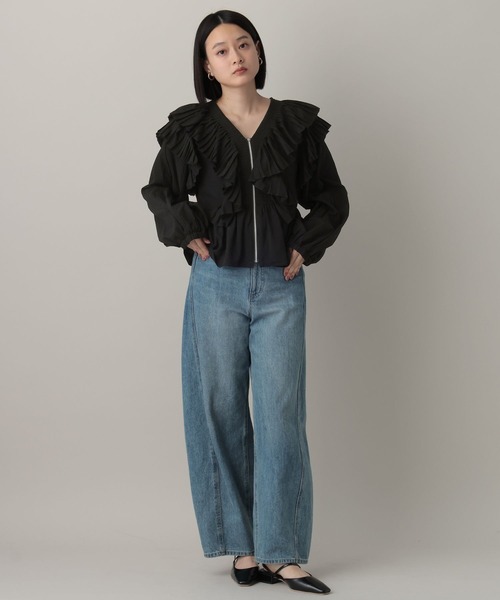 A part by（アパートバイ）の「ラッフルブルゾン（ブルゾン・レディース・アイボリー/ブラック・FREE）」の12枚目の写真