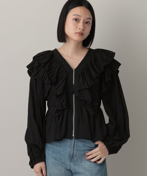 A part by（アパートバイ）の「ラッフルブルゾン（ブルゾン・レディース・アイボリー/ブラック・FREE）」の14枚目の写真