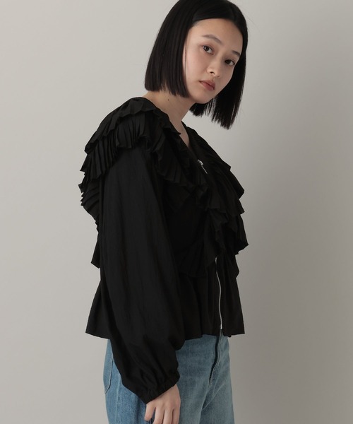 A part by（アパートバイ）の「ラッフルブルゾン（ブルゾン・レディース・アイボリー/ブラック・FREE）」の16枚目の写真