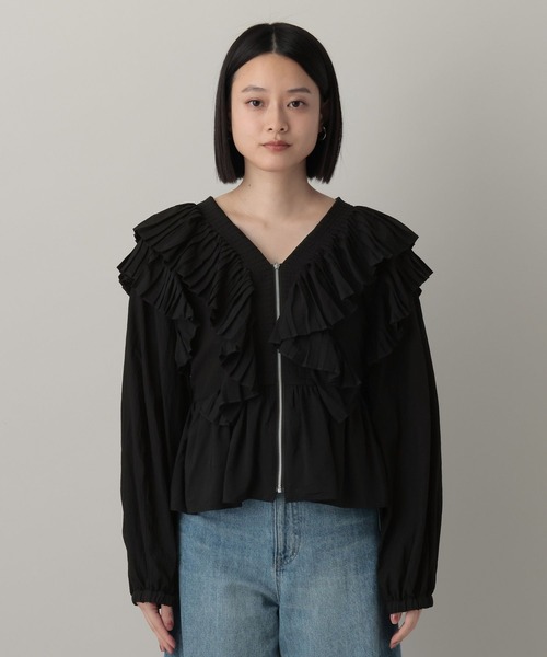 A part by（アパートバイ）の「ラッフルブルゾン（ブルゾン・レディース・アイボリー/ブラック・FREE）」の18枚目の写真