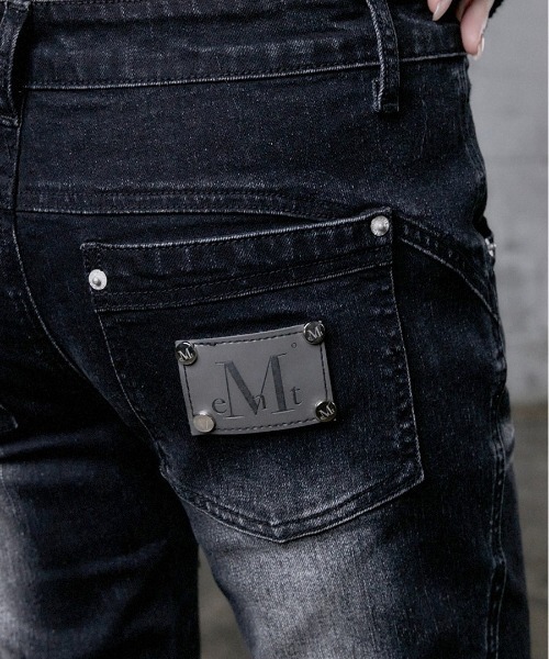 MUCENT(ムセント)の「A'GEM/9 × .kom 『MUCENT/ムセント』 ARDEN WASHING BOOTS CUT CARGO DENIM PANTS/ウォッシングブーツカットカーゴデニムパンツ(デニムパンツ・レディース・ブラック・S/M)」の4枚目の写真