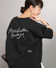 Manhattan Portage | 【WEB先行予約】[MANHATTAN PORTAGE/マンハッタンポーテージ] 別注 ランダム手描き風刺繍 バックプリントTシャツ(Tシャツ/カットソー)