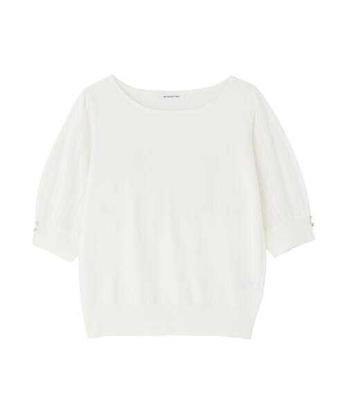 NATURAL BEAUTY BASIC(ナチュラルビューティーベーシック)の「◇透かし編みスリーブニット(ニット/セーター・レディース・ライトグリーン/オフホワイト/ネイビー/ラベンダー・FREE)」の11枚目の写真