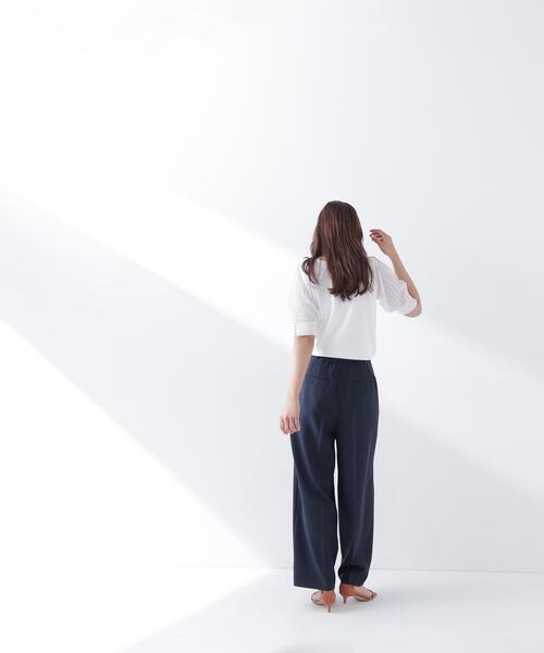 NATURAL BEAUTY BASIC(ナチュラルビューティーベーシック)の「◇透かし編みスリーブニット(ニット/セーター・レディース・ライトグリーン/オフホワイト/ネイビー/ラベンダー・FREE)」の16枚目の写真
