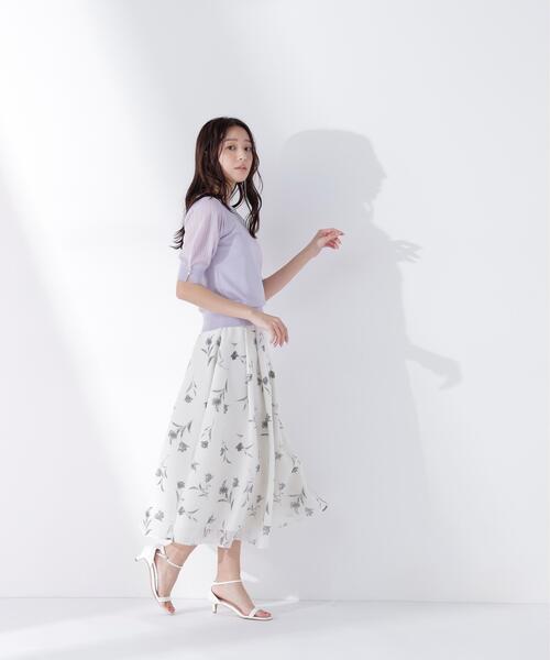 NATURAL BEAUTY BASIC(ナチュラルビューティーベーシック)の「◇透かし編みスリーブニット(ニット/セーター・レディース・ライトグリーン/オフホワイト/ネイビー/ラベンダー・FREE)」の22枚目の写真