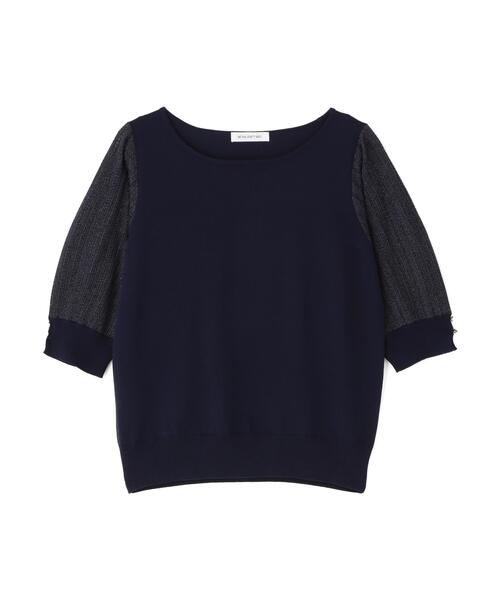 NATURAL BEAUTY BASIC(ナチュラルビューティーベーシック)の「◇透かし編みスリーブニット(ニット/セーター・レディース・ライトグリーン/オフホワイト/ネイビー/ラベンダー・FREE)」の15枚目の写真