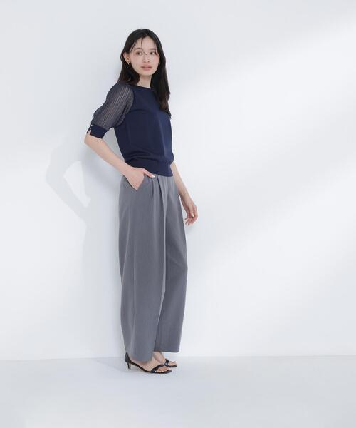 NATURAL BEAUTY BASIC(ナチュラルビューティーベーシック)の「◇透かし編みスリーブニット(ニット/セーター・レディース・ライトグリーン/オフホワイト/ネイビー/ラベンダー・FREE)」の20枚目の写真