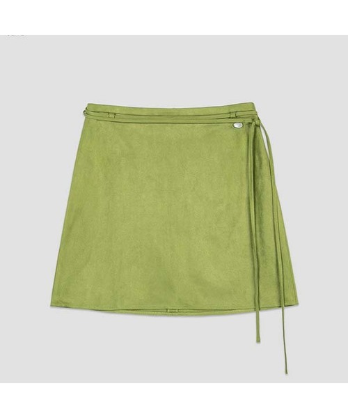 ATELIER NAIN(アトリエナイン)の「SUEDE RIBBON A-LINE SKIRT S (SK-5111)(スカート・レディース・オリーブ/キャメル・SMALL/MEDIUM)」の2枚目の写真