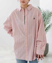 【BEVERLY HILLS POLO CLUB/ビバリーヒルズポロクラブ】【選べる2シルエット】オックスワイドシャツ(クロップド丈 or ビッグシルエット)ポニー刺繍