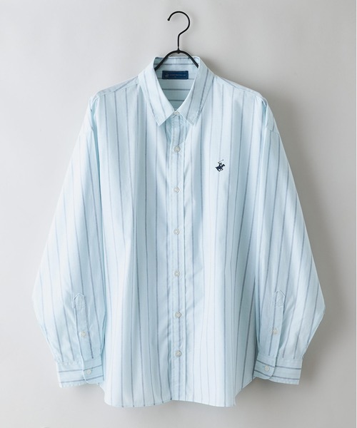 BEVERLY HILLS POLO CLUB(ビバリーヒルズポロクラブ)の「【BEVERLY HILLS POLO CLUB/ビバリーヒルズポロクラブ】【選べる2シルエット】オックスワイドシャツ(クロップド丈 or ビッグシルエット)ポニー刺繍(シャツ/ブラウス・レディース・イエロー/オレンジ/ブルー/サックスブルー/クリアブルー/ネイビー・SMALL/MEDIUM)」の17枚目の写真