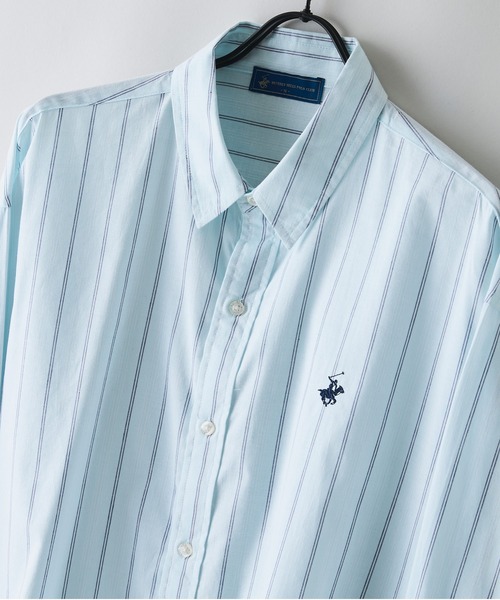 BEVERLY HILLS POLO CLUB(ビバリーヒルズポロクラブ)の「【BEVERLY HILLS POLO CLUB/ビバリーヒルズポロクラブ】【選べる2シルエット】オックスワイドシャツ(クロップド丈 or ビッグシルエット)ポニー刺繍(シャツ/ブラウス・レディース・イエロー/オレンジ/ブルー/サックスブルー/クリアブルー/ネイビー・SMALL/MEDIUM)」の18枚目の写真