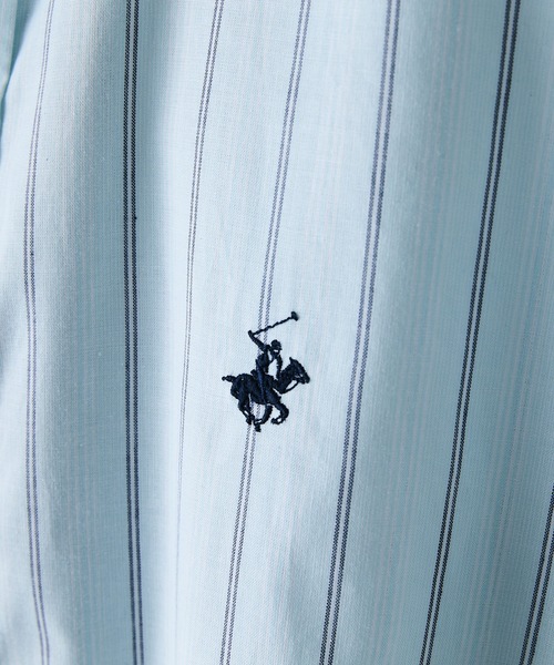 BEVERLY HILLS POLO CLUB(ビバリーヒルズポロクラブ)の「【BEVERLY HILLS POLO CLUB/ビバリーヒルズポロクラブ】【選べる2シルエット】オックスワイドシャツ(クロップド丈 or ビッグシルエット)ポニー刺繍(シャツ/ブラウス・レディース・イエロー/オレンジ/ブルー/サックスブルー/クリアブルー/ネイビー・SMALL/MEDIUM)」の20枚目の写真