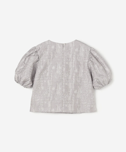 Bshop（ビショップ）の「eunoia | ジャガード パフスリーブブラウス WOMEN（シャツ/ブラウス・レディース・グレー/ブラック・ONE）」の4枚目の写真
