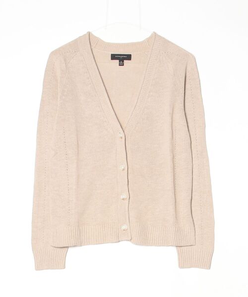 BANANA REPUBLIC FACTORY STORE(バナナリパブリック ファクトリーストア)の「BANANA REPUBLIC FACTORY STORE ラミーコットン Vネック カーディガン(カーディガン/ボレロ・レディース・ブラウン/ライトブルー/ベージュ/ネイビー・XS/L/S/M)」の10枚目の写真
