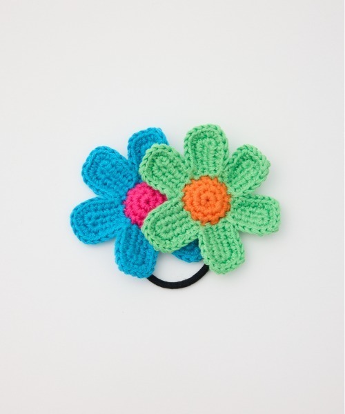 RODEO CROWNS WIDE BOWL（ロデオクラウンズワイドボウル）の「フラワーニットヘアゴム（ヘアゴム・レディース・オレンジ系その他/ブルー系その他/ピンク系その他・FREE）」の4枚目の写真