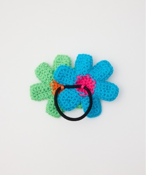 RODEO CROWNS WIDE BOWL（ロデオクラウンズワイドボウル）の「フラワーニットヘアゴム（ヘアゴム・レディース・オレンジ系その他/ブルー系その他/ピンク系その他・FREE）」の5枚目の写真
