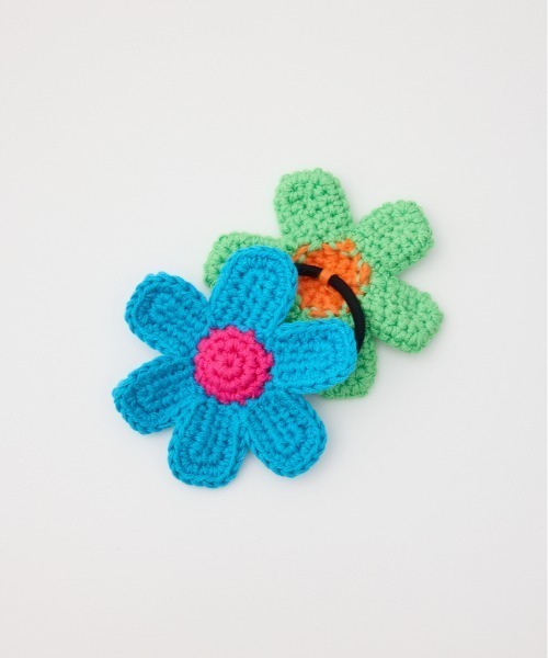 RODEO CROWNS WIDE BOWL（ロデオクラウンズワイドボウル）の「フラワーニットヘアゴム（ヘアゴム・レディース・オレンジ系その他/ブルー系その他/ピンク系その他・FREE）」の6枚目の写真