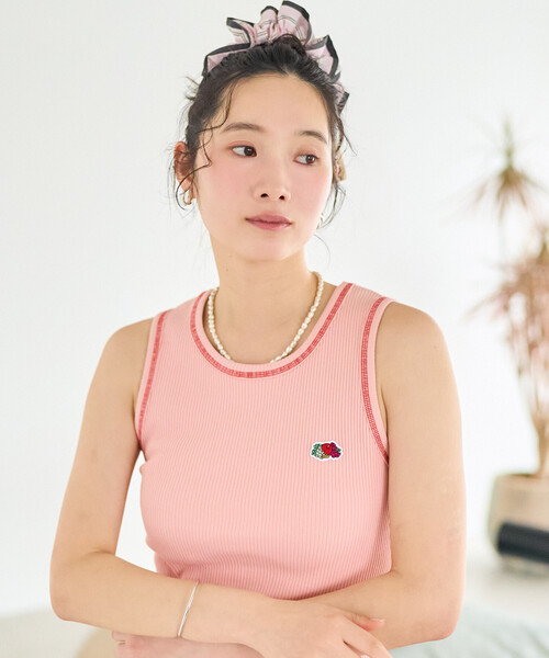 FREAK'S STORE(フリークスストア)の「FRUIT OF THE LOOM × FREAK'S STORE/フルーツオブザルーム 別注 配色 メロー リブタンクトップ(タンクトップ・レディース・レモンイエロー/オフホワイト/チャコールグレー/ピンク系その他/ネイビー・フリ-)」の15枚目の写真