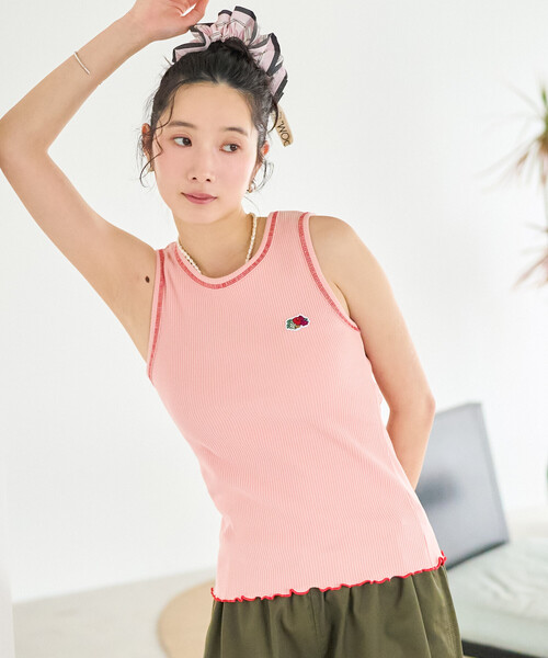 FREAK'S STORE(フリークスストア)の「FRUIT OF THE LOOM × FREAK'S STORE/フルーツオブザルーム 別注 配色 メロー リブタンクトップ(タンクトップ・レディース・レモンイエロー/オフホワイト/チャコールグレー/ピンク系その他/ネイビー・フリ-)」の19枚目の写真