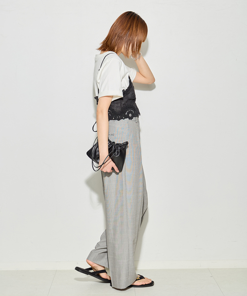 journal standard L'essage（ジャーナルスタンダードレサージュ）の「【MAURIZIO MYKONOS/マウリツィオ ミコノス】TOP：ブラウス（シャツ/ブラウス・レディース・ブラック/ホワイト・MEDIUM）」の6枚目の写真