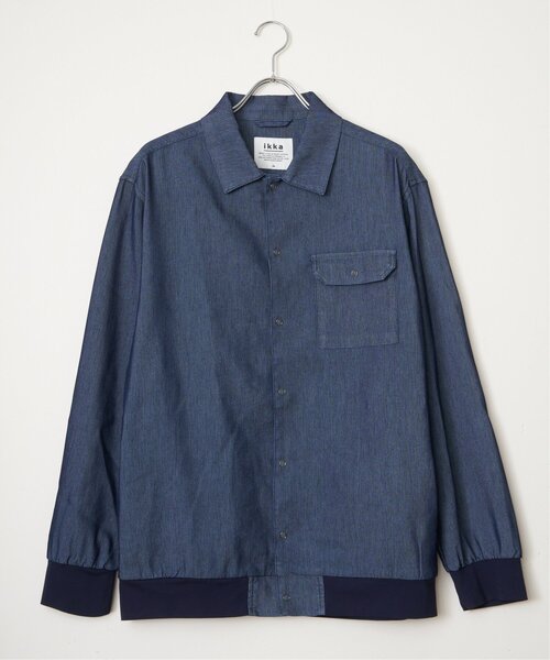 ikka（イッカ）の「メッシュデニムシャルゾン（ブルゾン・メンズ・ブラック/ネイビー・M/XL/L/S）」の15枚目の写真