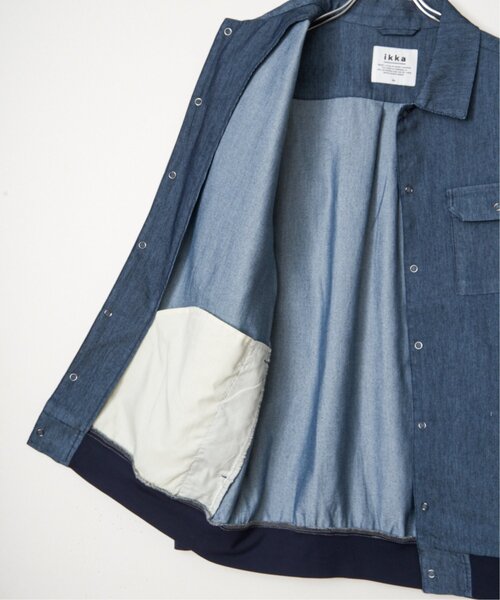 ikka（イッカ）の「メッシュデニムシャルゾン（ブルゾン・メンズ・ブラック/ネイビー・M/XL/L/S）」の5枚目の写真