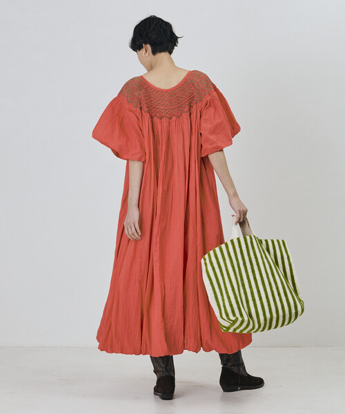 Freada(フリーダ)の「beej/ビージ ループ ストライプ トートバッグ(トートバッグ・レディース・グリーン/ダークブラウン・フリ-)」の17枚目の写真