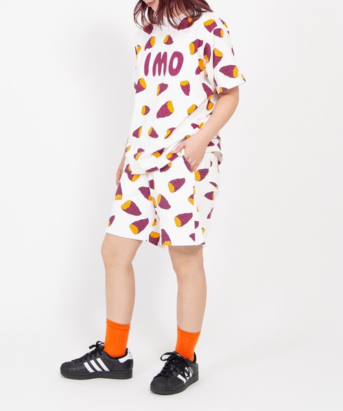 PUNYUS(プニュズ)の「【新サイズ】フード総柄Tシャツ(IMO)(Tシャツ/カットソー・レディース・パープル・1/2/3/4/5)」の7枚目の写真