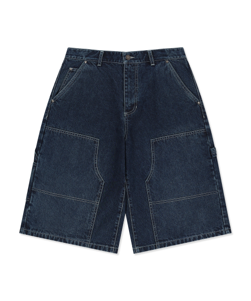 BROWNBREATH(ブラウンブレス)の「DOUBLE KNEE DENIM SHORTS - BLUE(デニムパンツ・レディース・その他・SMALL/MEDIUM/LARGE/X-LARGE)」の1枚目の写真