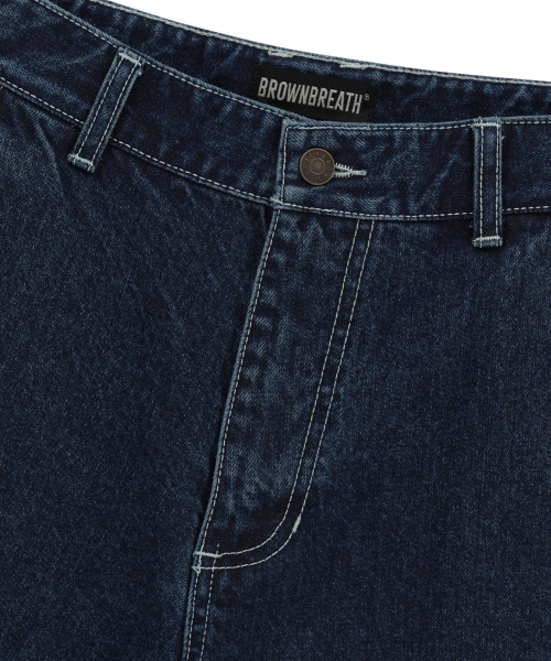 BROWNBREATH(ブラウンブレス)の「DOUBLE KNEE DENIM SHORTS - BLUE(デニムパンツ・レディース・その他・SMALL/MEDIUM/LARGE/X-LARGE)」の3枚目の写真