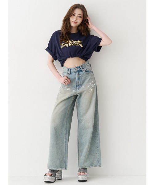 EVRIS（エヴリス）の「【厚底】ラインストーンチャンキーヒールサンダル（サンダル・レディース・ブラック/ホワイト/シルバー・SMALL/MEDIUM/LARGE）」の10枚目の写真