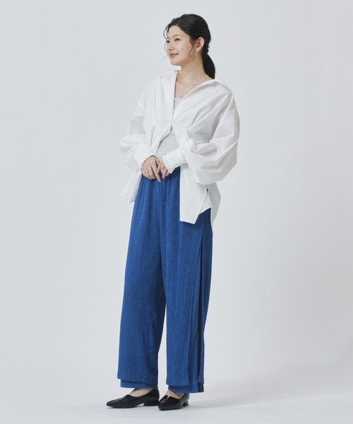 adidas(アディダス)の「【別注】アディダス adidas アルペン シアー レイヤード パンツ 限定コラボ(その他パンツ・レディース・オフホワイト/コバルトブルー/ブラック×ホワイト・S/M/L/XL)」の7枚目の写真