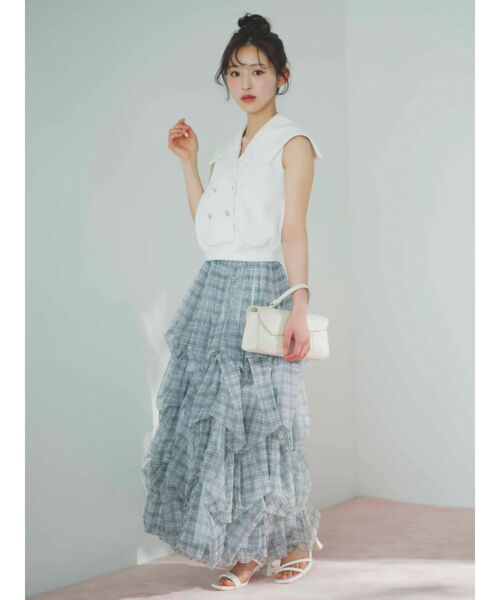 dazzlin(ダズリン)の「タックバルーンチュールスカート(スカート・レディース・ブラック/イエロー/ブルー・MEDIUM/SMALL)」の6枚目の写真