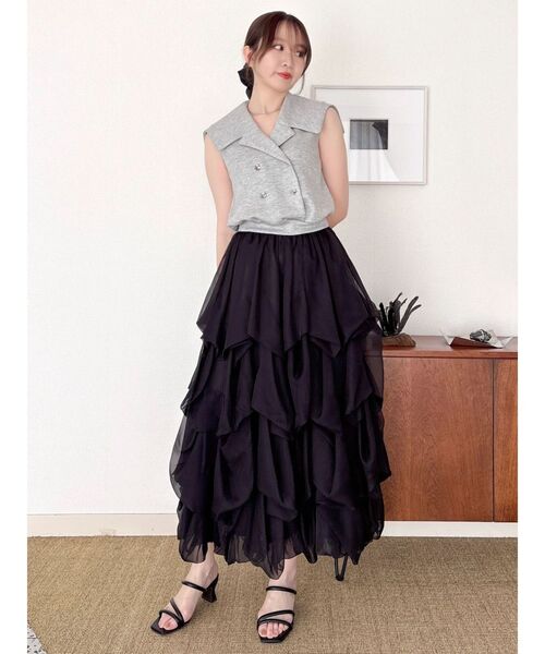 dazzlin(ダズリン)の「タックバルーンチュールスカート(スカート・レディース・ブラック/イエロー/ブルー・MEDIUM/SMALL)」の17枚目の写真