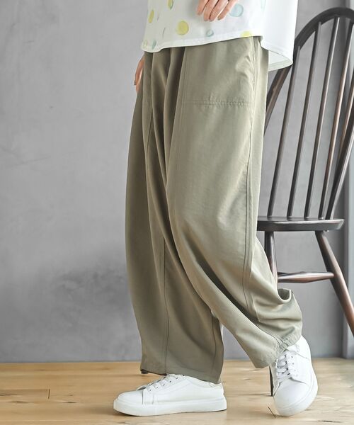 rps（アールピーエス）の「接触冷感コクーンパンツ（その他パンツ・レディース・ブラック/ライトベージュ/カーキ・フリー）」の3枚目の写真